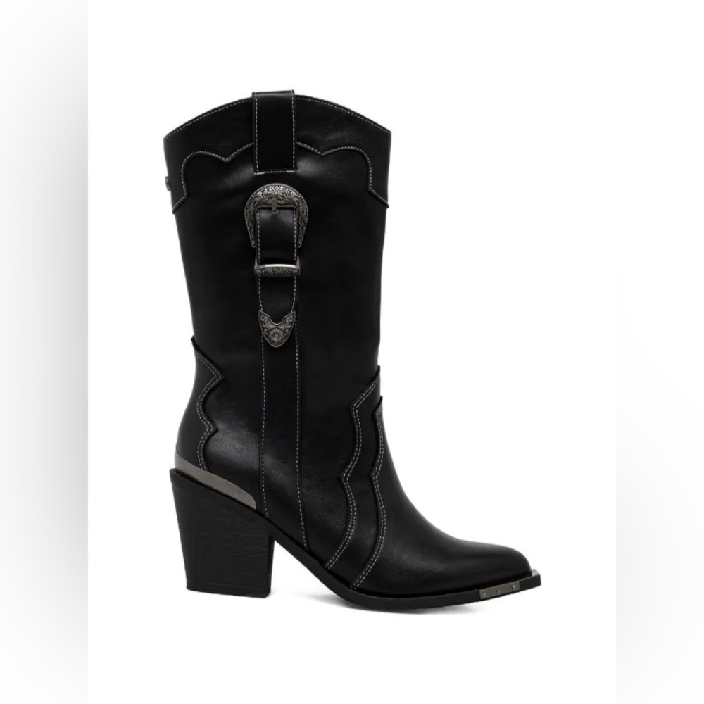 Buffalo West buckle Boots black size 8.5
